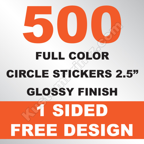 500 Stickers 2.5 (Circle)
