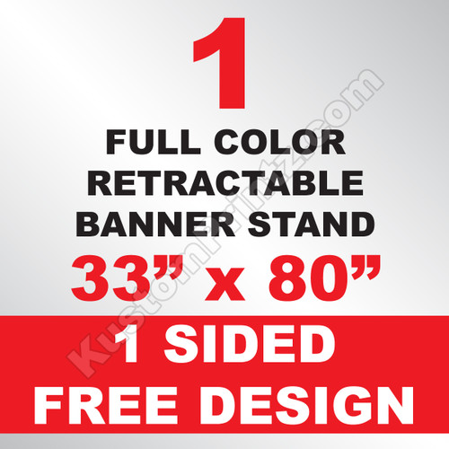 1 Retractable Banner Stand 33x80