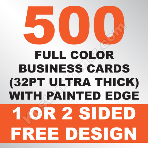 Black Edge Business Cards - 32pt Business Card Printing - Ultra Thick  Business Cards