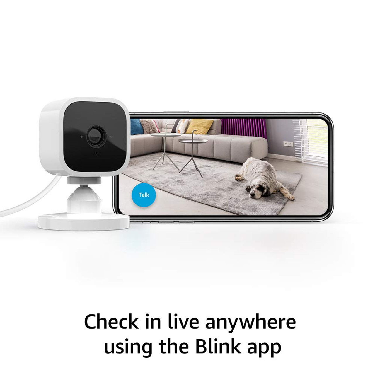 Blink Mini Compact Indoor Plug-In Smart Security Camera, 2 Pack