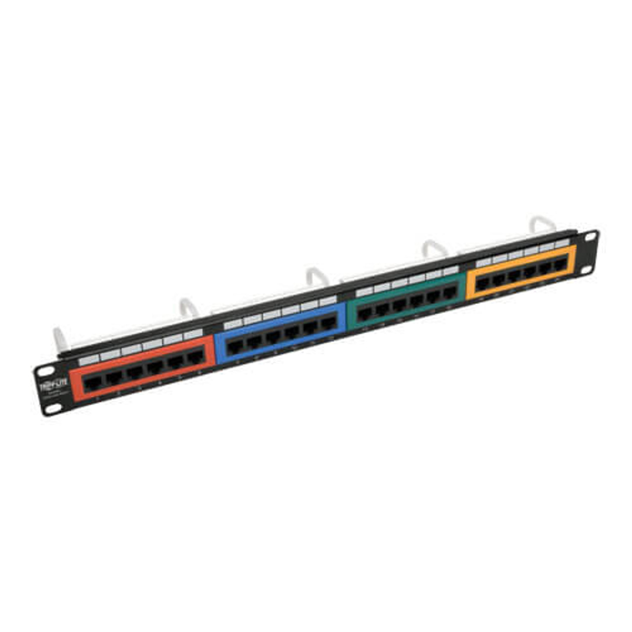 Tripp-Lite N253-024-RBGY 24-Port Cat6 Patch Panel Color-Coded 110