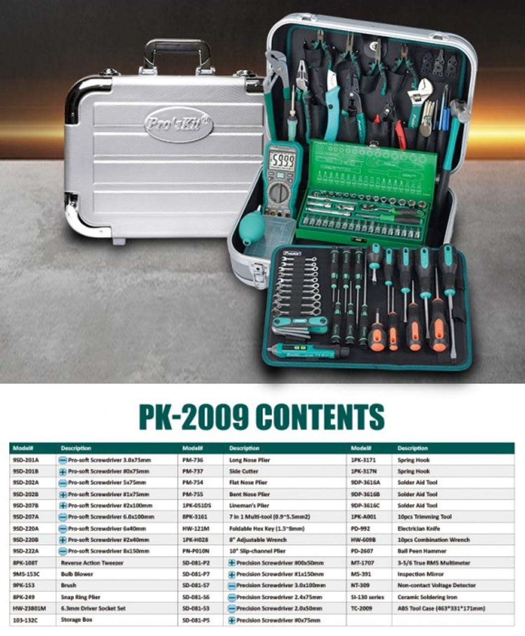 Pro'sKit PK-2009A Service Technician's Tool Kit