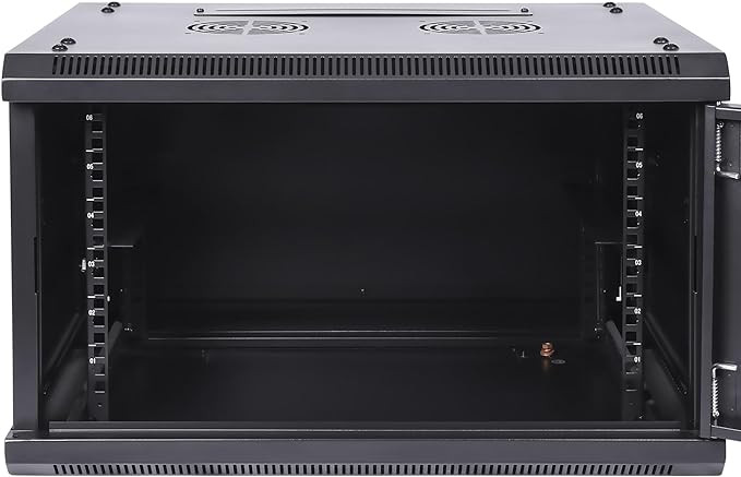 SES 6U Locking Vented Door Wall Mount Server Cabinet Network Rack ...