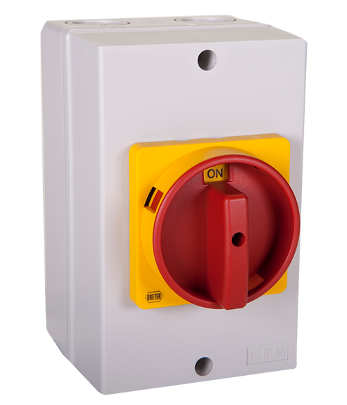 Sprecher & Schuh LY7-32-1753-N6-PD10 32A 3-Pole IP66 ABS Enclosure Disconnect Switch