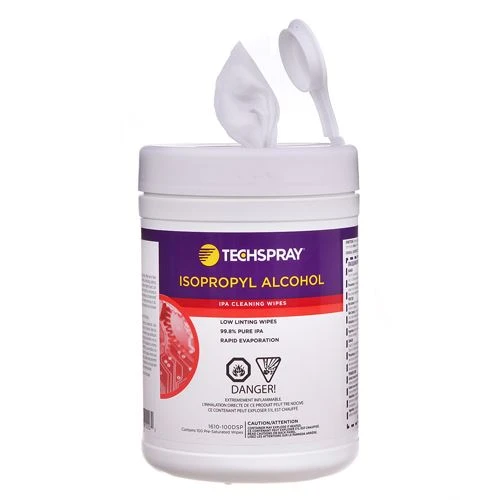 TechSpray 1610-100DSP Isopropyl Alcohol Wipes 99.8% IPA Wipes - Disposable Tub