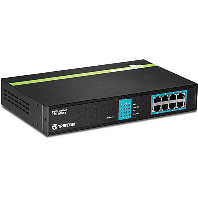 TrendNet TPE-TG81g 8-Port Gigabit GREENnet PoE+ Switch