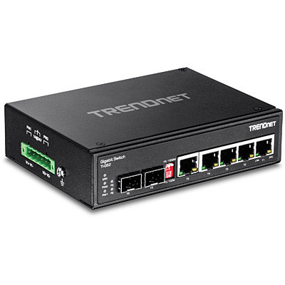TrendNet TI-G62 6-Port Hardened Industrial Gigabit DIN-Rail Switch
