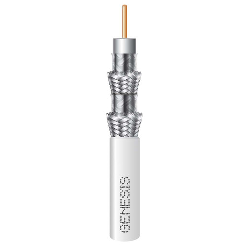 Genesis 53561012 RG6 CCS Quad-Shield Natural 1000Ft. Reel