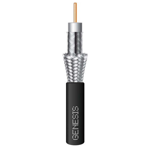 Genesis 50035008 RG6 CCS Dual-Shield (60%) Black 500Ft. Reel