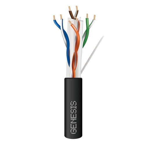 Genesis 50921108 23/4PR Cat6+ Black 1000Ft. Pull Box