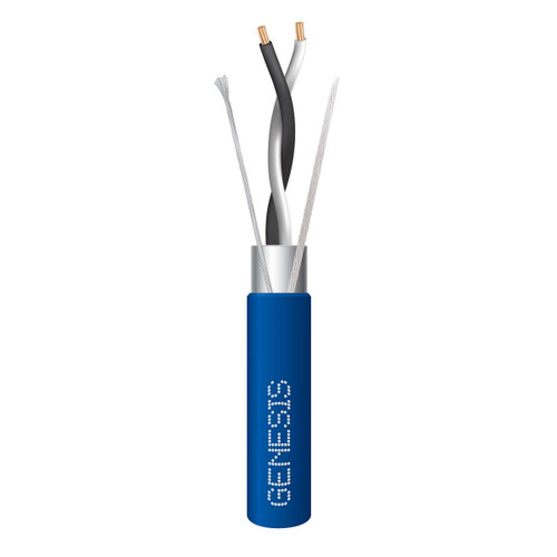 Genesis 33202106 22/1PR Stranded Shielded Blue 1000Ft. Reel-in-a-Box