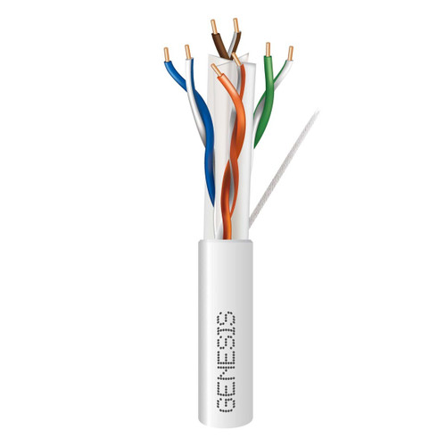Genesis 51022101 23/4PR Cat6+ White 1000Ft. Reel-in-a-Box