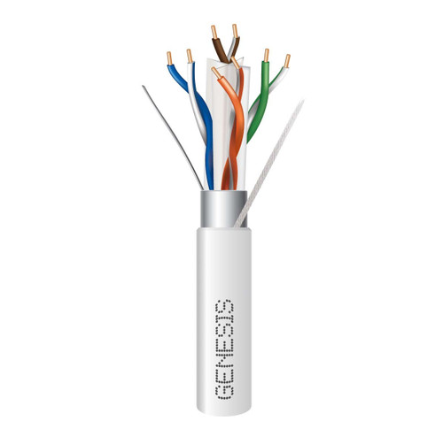 Genesis 51921001 23/4PR CAT6+ FTP CMR 1M RL White 1000Ft. Reel