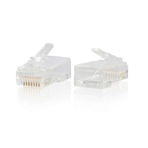 C2G CG00889 Round Solid/Stranded Cable RJ45 Cat6 Modular Plugs, 50 Pack