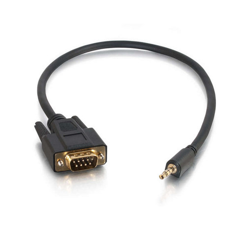 C2G CG02444 1.5Ft Velocity DB9 Male to 3.5MM Male Serial RS232 Adapter Cable