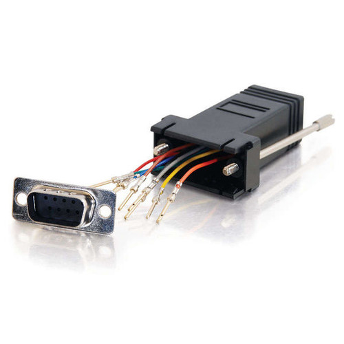 C2G CG02947 RJ45 to DB9 Male Serial RS232 Black Modular Adapter