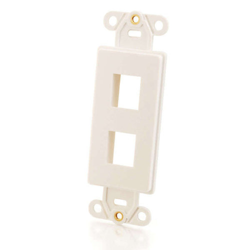 C2G CG03721 Two Port White Keystone Wall Plate