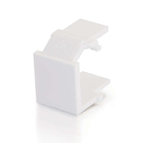 C2G CG03820 Snap-In Blank White Keystone Insert Module