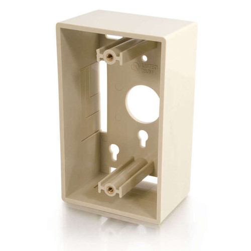 C2G CG03838 Single Gang Ivory Wall Box