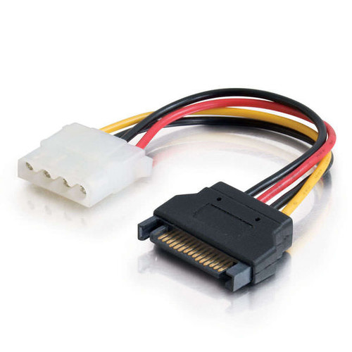 C2G CG10149 6" 15-Pin Serial ATA Male to LP4 Female Power Cable