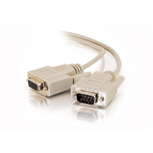 C2G CG17612 100Ft DB9 M/F Beige Serial RS232 Extension Cable