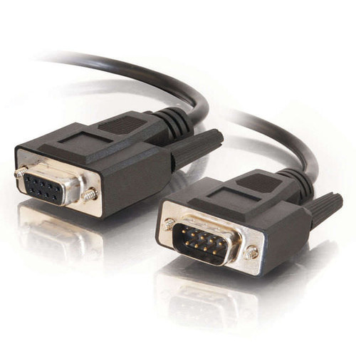 C2G CG25211 1Ft DB9 M/F Black Serial RS232 Extension Cable