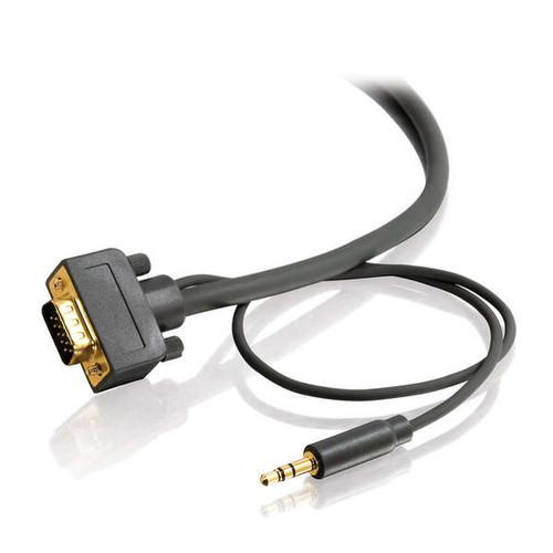 C2G CG28251 12Ft Flexima VGA & 3.5MM A/V M/M In-Wall CL3-Rated Cable