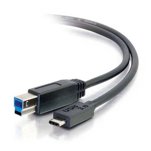 C2G CG28865 3Ft USB 3.0 (USB 3.1 Gen 1) USB-C to USB-B Black M/M Cable