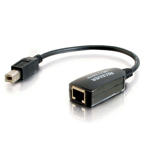 C2G CG29353 1-Port USB 1.1 Over Cat5 Superbooster Extender Dongle RJ45 Female to USB B Male Receiver