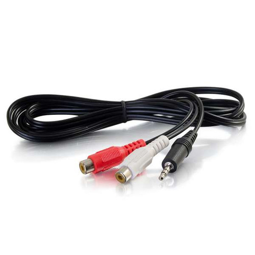 C2G CG40425 6Ft One 3.5MM Stereo Male to Two RCA Stereo Female Y-Cable