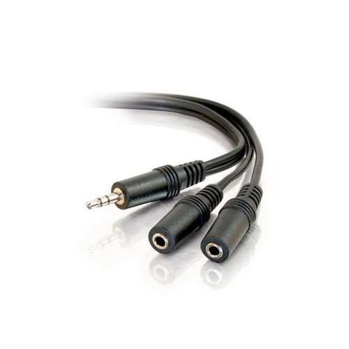 C2G CG40427 6Ft One 3.5MM Stereo Male to Two 3.5MM Stereo Female Y-Cable