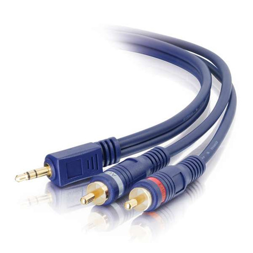 C2G CG40615 12Ft Velocity One 3.5MM Stereo Male to Two RCA Stereo Male Y-Cable