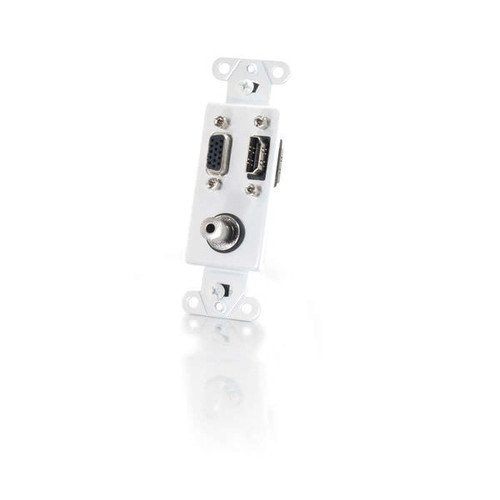 C2G CG41031 HDMI, VGA & 3.5MM Audio Pass Through Wall Plate