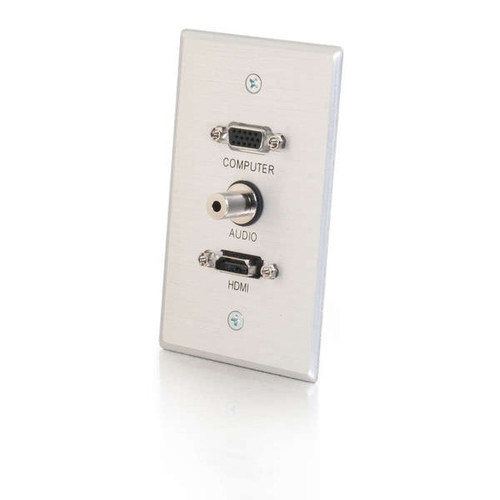 C2G CG41034 HDMI, VGA & 3.5MM Audio Pass Through Single Gang Wall Plate