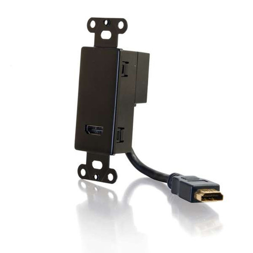 C2G CG41045 HDMI Pass Through Black Wall Plate