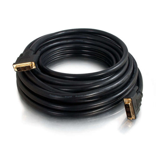 C2G 41238 100Ft Pro Series M/M In-Wall CL2-Rated Single Link DVI-D Digital Video Cable