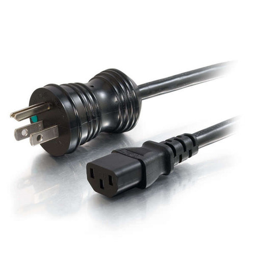 C2G CG48007 10Ft 16 AWG Hospital Grade Black Power Cord