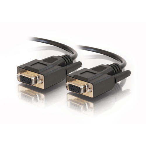 C2G CG52037 15Ft DB9 F/F Black Serial RS232 Cable