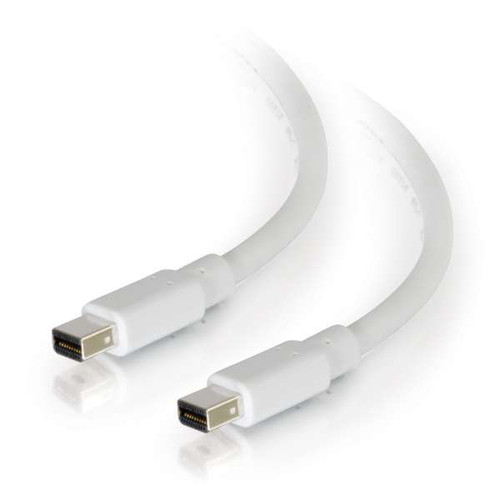 C2G CG54412 10Ft 4K 30Hz White Mini DisplayPort Cable