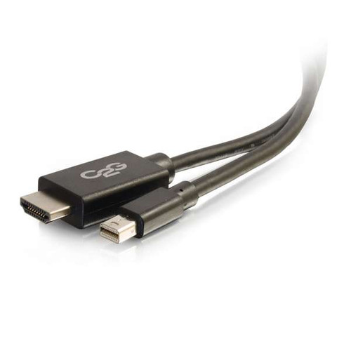 C2G CG54420 3Ft Mini DisplayPort Male to HDMI Male Black Adapter Cable