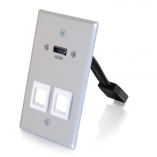 C2G CG60160 HDMI Pass Through Single Gang 2-Keystone Wall Plate