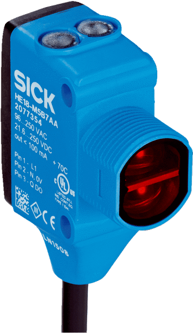 Sick 1078477 HTE18-M1G1AB SureSense Hybrid Photoelectric Sensor