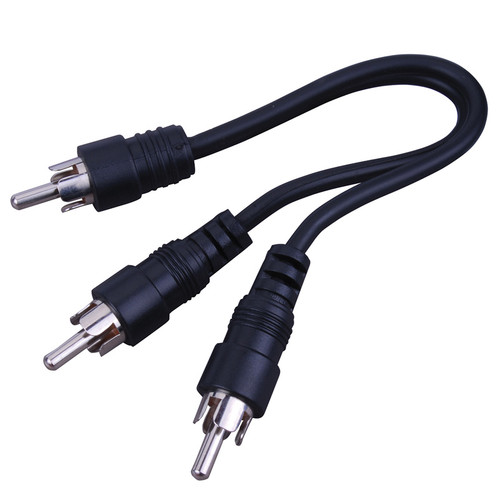 Vanco AC3R 6" RCA Male Plug to 2-RCA Male Plugs Y Adapter