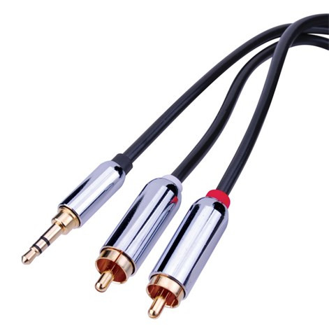 Vanco PRCA35MM06 6ft. Premium 3.5mm to Dual RCA Stereo Cable