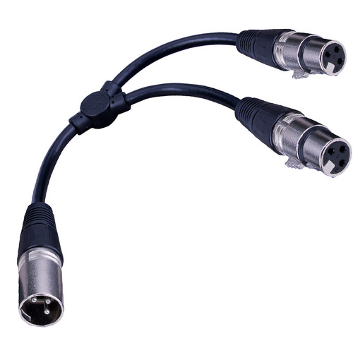 Vanco 281323 XLR Male Plug to 2-Female XLR Jacks "Y" Adapter