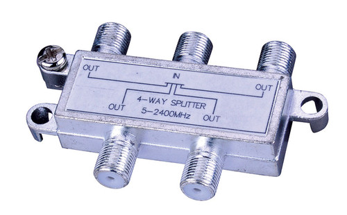 Vanco 3A0003 4-Way 2.4GHz Satellite Splitter