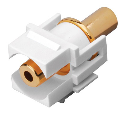 Vanco 820489 White 3.5mm Jack Keystone Insert