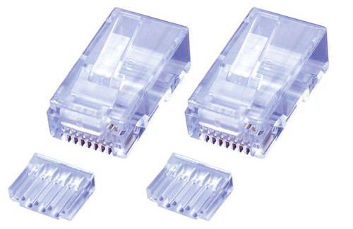 Vanco MTP8C6-100 8x8 RJ45 Cat6 Plug, 100 Pack