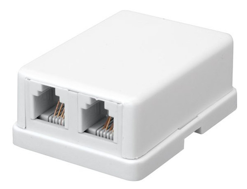 Vanco CMTJ42 Color Mate 4-Conductor Ivory Surface Mount Jack