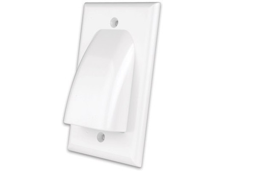 Vanco VANWPBWW Flat Panel TV Bulk Cable Single White Wall Plate